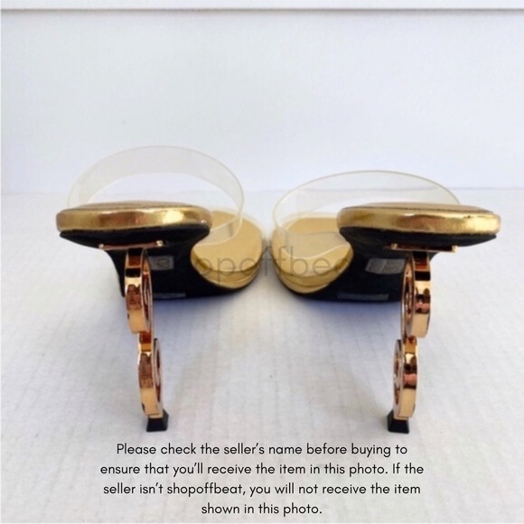 NEW Jeffrey Campbell Deity Sandal Clear Gold 11 - Picture 4 of 16